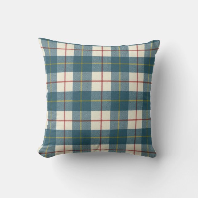 MacRae Conchra Modern Original Scottish Tartan Throw Pillow (Front)