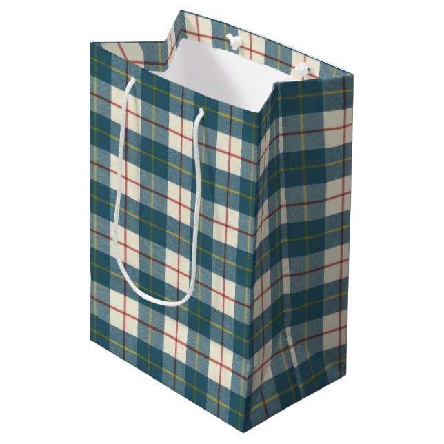 MacRae Conchra Original Scottish Tartan Medium Gift Bag (Front Angled)