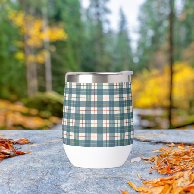 MacRae Conchra Scottish Clan Tartan Thermal Wine Tumbler (Outdoor)