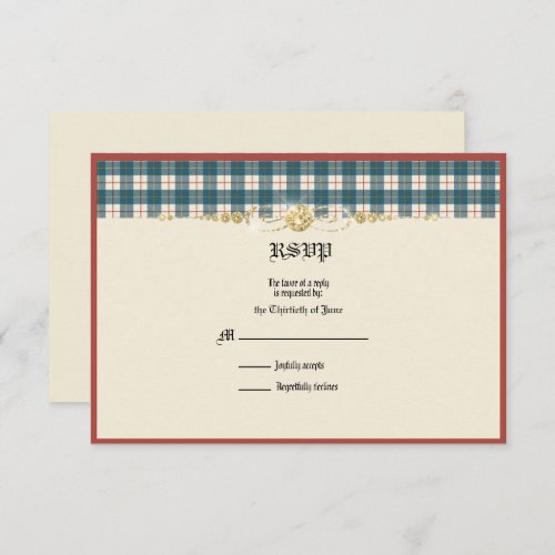 MacRae Conchra Tartan Wedding RSVP