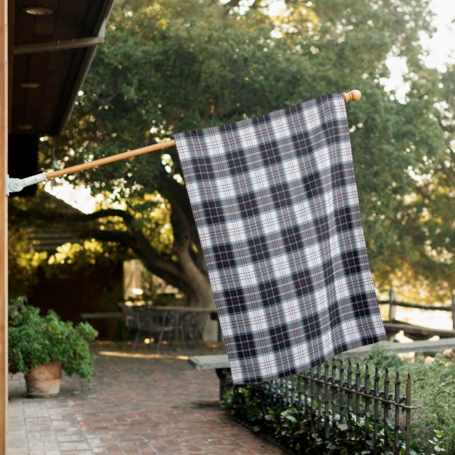 MacRae Dress Modern Clan Tartan House Flag (In SItu)