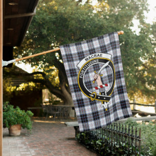 MacRae Dress Modern Tartan Flag Clan Badge