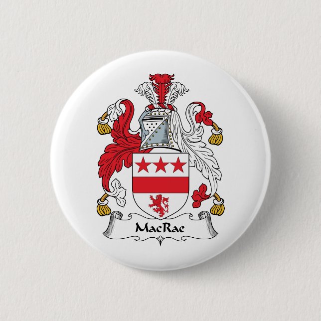 MacRae Family Crest Pinback Button (Front)