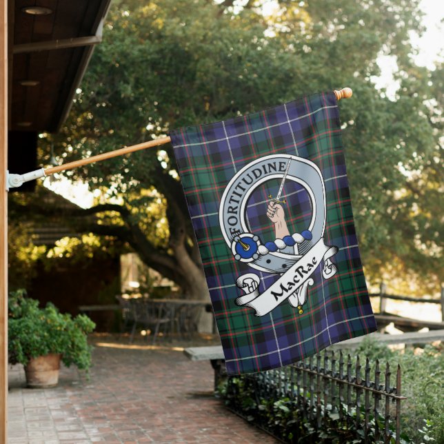 MacRae Hunting Modern Clan Badge Tartan Flag Scott (In SItu)