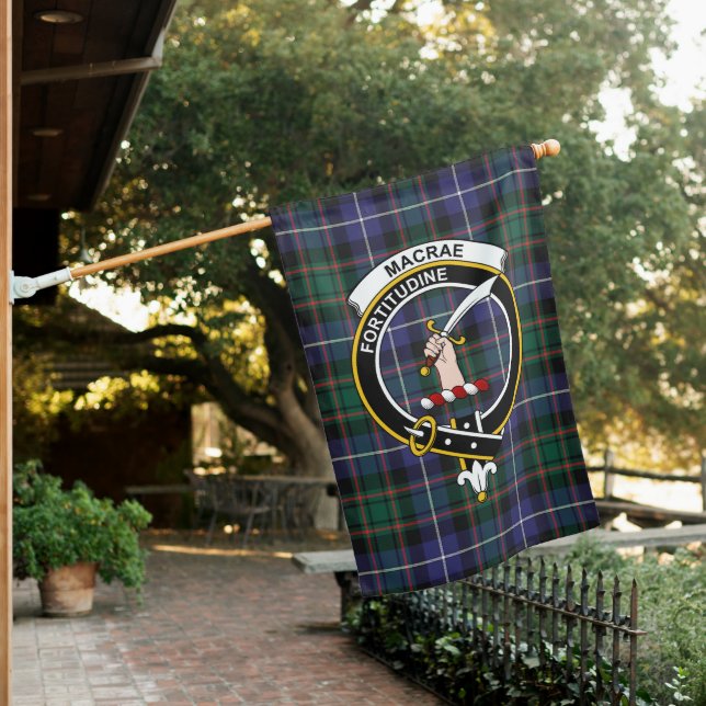 MacRae Hunting Modern Tartan Flag Clan Badge (In SItu)