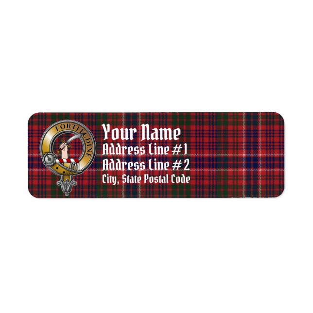 MacRae Tartan & Badge Label (Front)