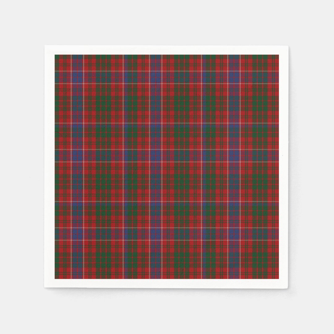 MacRae Tartan Plaid Paper Napkins Zazzle