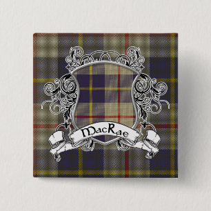 MacRae Tartan Shield Button