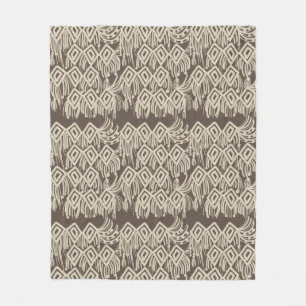 Macrame Bohemian Knitting Drawing Pattern Fleece Blanket