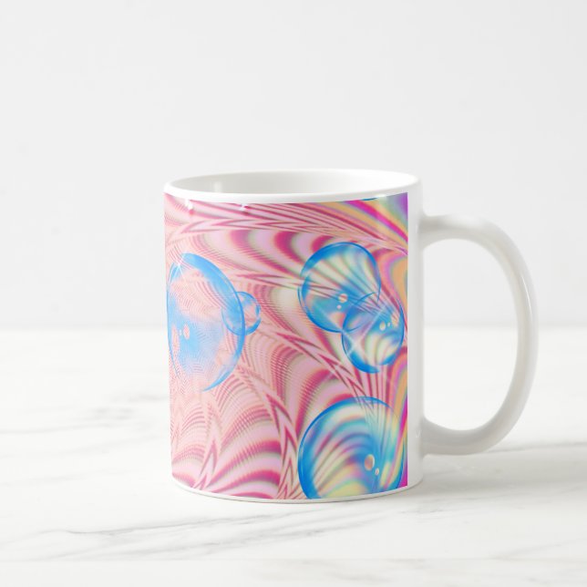 MACRAME'- Colorful Abstract Image of Fractal Art - Coffee Mug (Right)