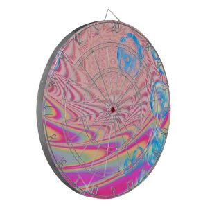 MACRAME'- Colorful Abstract Image of Fractal Art - Dart Board