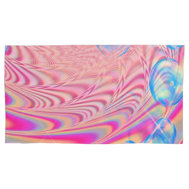 MACRAME'- Colorful Abstract Image of Fractal Art - Pillow Case (Front)