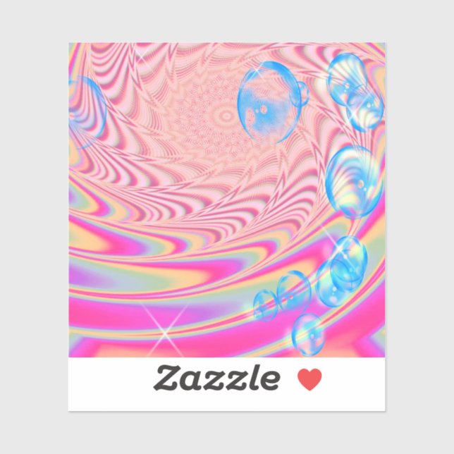 MACRAME'- Colorful Abstract Image of Fractal Art - Sticker (Sheet)