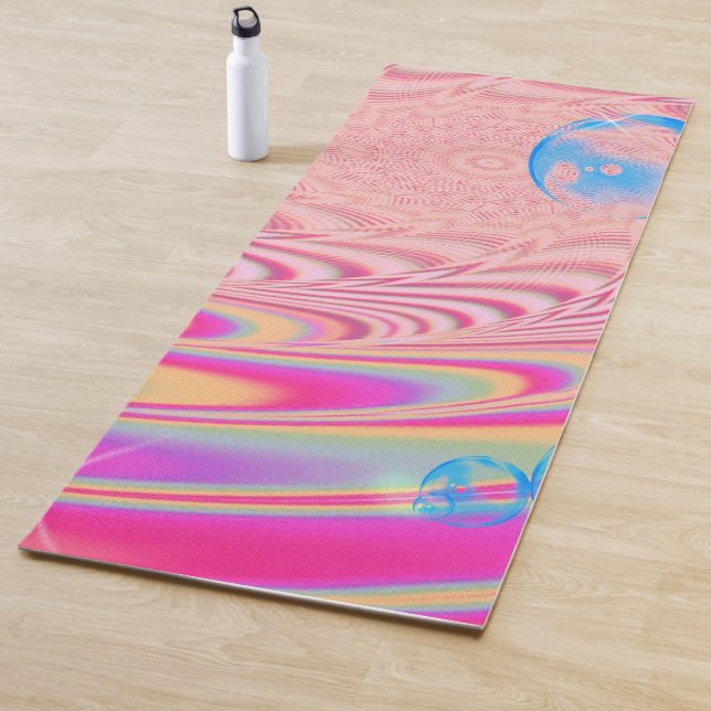 MACRAME'- Colorful Abstract Image of Fractal Art - Yoga Mat (In Situ)