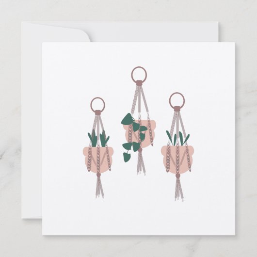 Macrame Plant Hanger Planter Pots Illustration (Front)