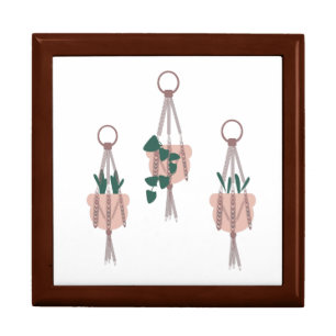 Macrame Plant Hanger Planter Pots Illustration Gift Box