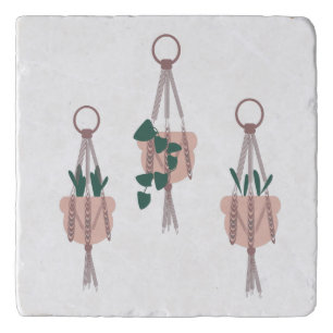 Macrame Plant Hanger Planter Pots Illustration Trivet