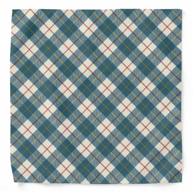 MacRea Conchra Modern Scottish Clan Tartan Bandana (Front)
