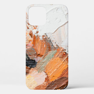 Macro. Abstract art. Expressive embossed pasty oil iPhone 12 Case