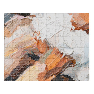 Macro. Abstract art. Expressive embossed pasty oil Jigsaw Puzzle