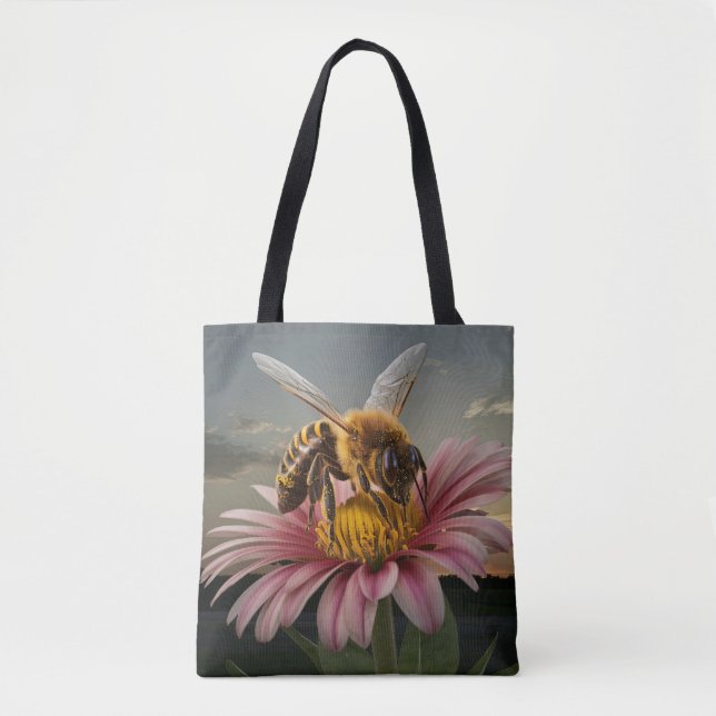 Macro Bee Tote Bag (Front)