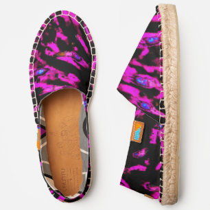 macro black and purple floral flower closeup espadrilles