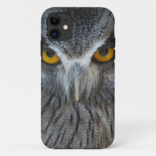 Macro Black and White Scops Owl Case-Mate iPhone Case (Back)