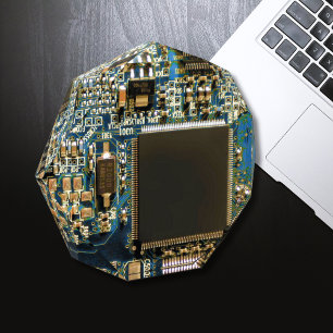 Macro Blue Circuit Board PCB Photo Award