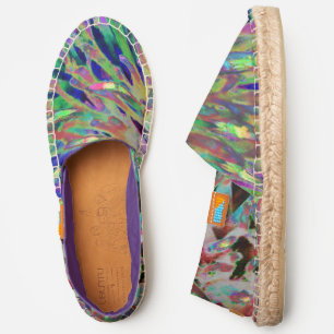macro blue green purple floral flower closeup espadrilles