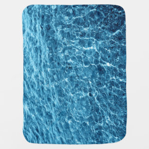 Macro Bubbling Blue Sea Photo Baby Blanket