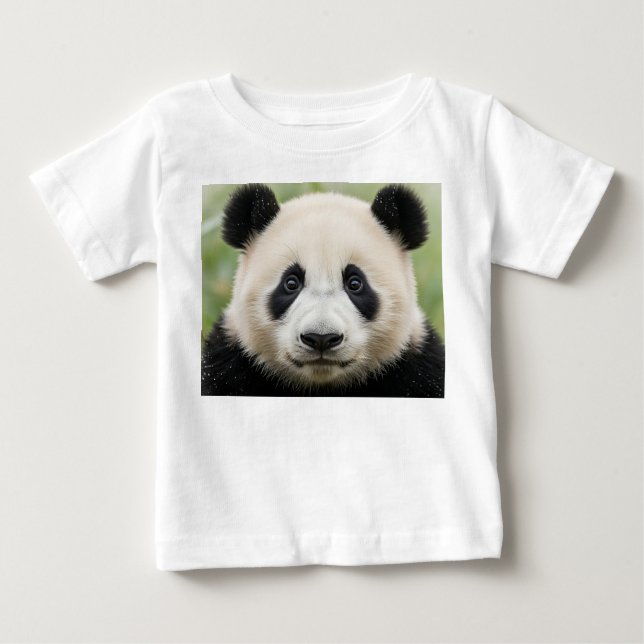 Macro Close-up of Baby Panda Face T-Shirt (Front)