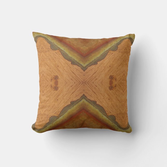 Macro Copper Patina 06753 Throw Pillow (Front)
