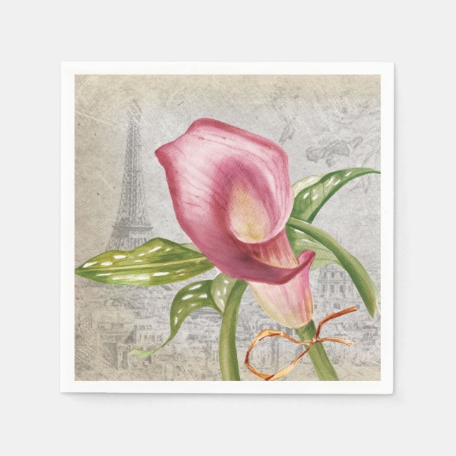 Macro Flower Calla Lily Napkins (Front)