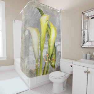 Macro Flower Calla lily Shower Curtain