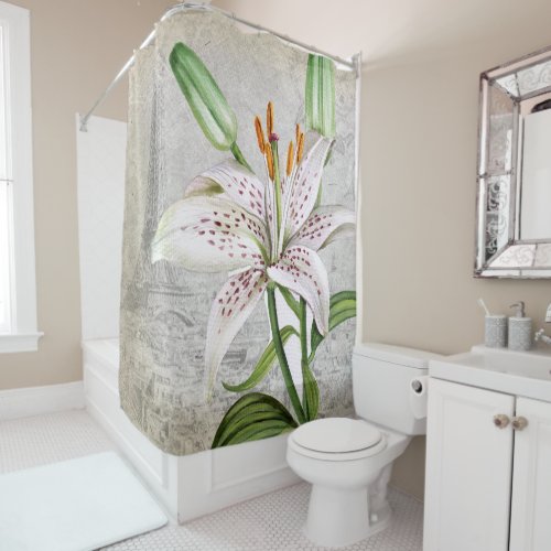 Macro Flower lily Shower Curtain