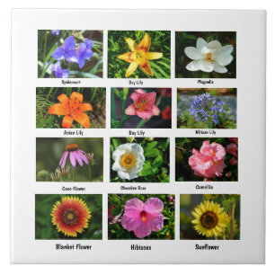 Macro flowers poster ceramic tile