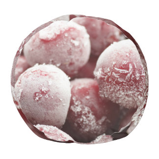 Macro frozen berries, closeup texture. pouf