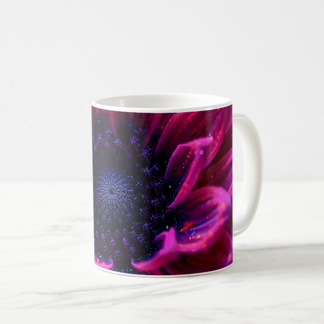 Macro Fuchsia Nebula Coffee Mug (Front Right)
