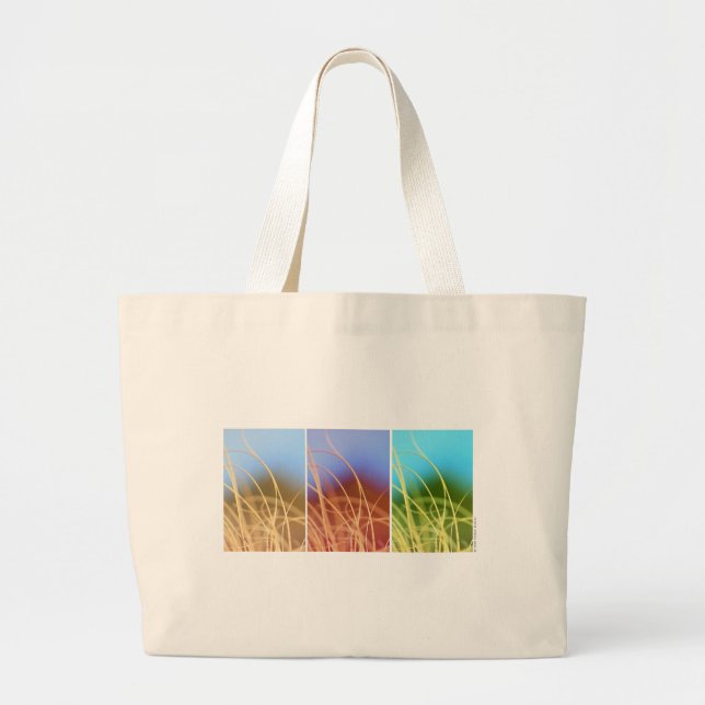 Macro Grass Trio Large Tote Bag (Front)