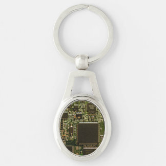 Macro Green Circuit Board | PCB Photo Keychain