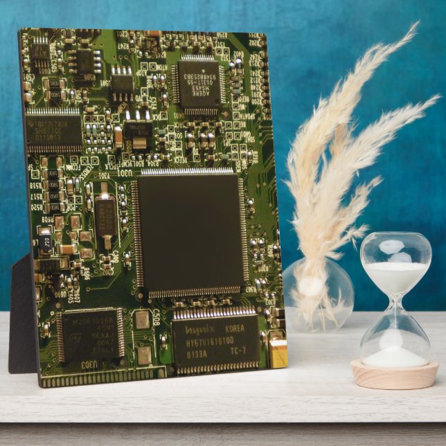 Macro Green Circuit Board | PCB Photo Plaque (Side)