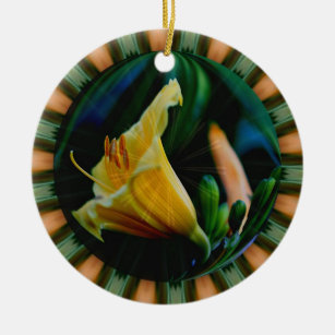 Macro Lily Flower Art Ornament