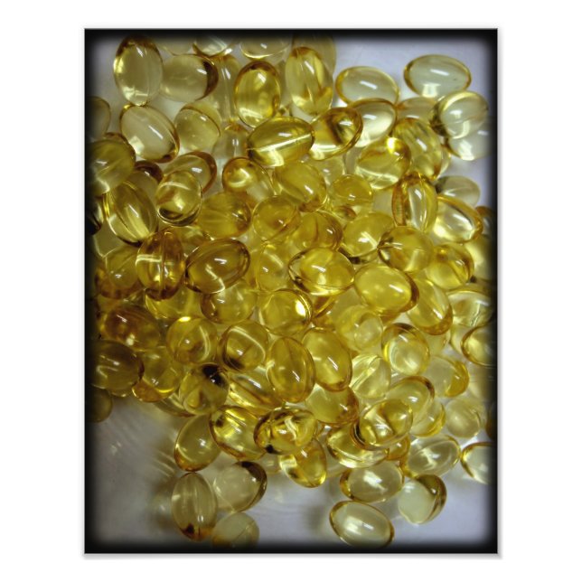Macro Photo Oil Gel Pills Print (Front)