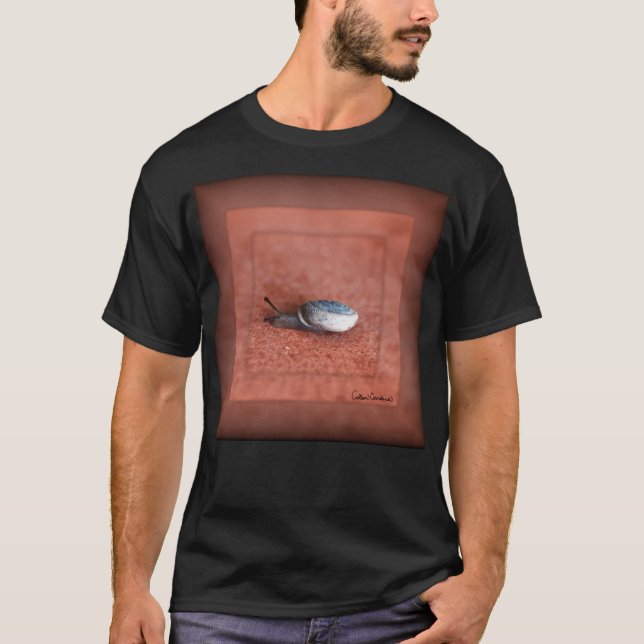 Macro Photograph of Snail on Terracotta T-Shirt (Front)