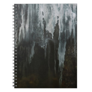 Macro photography of ice formation notebook