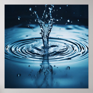 Macro Photography of water droplet Poster