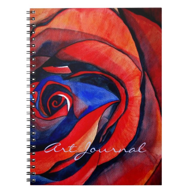 Macro red rose abstract art journal (Front)