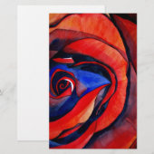 Macro red rose abstract art painting (Front/Back)