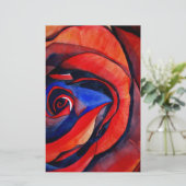 Macro red rose abstract art painting (Standing Front)