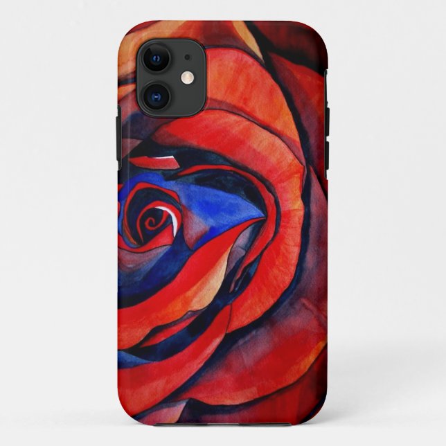 Macro red rose abstract art painting Case-Mate iPhone case (Back)